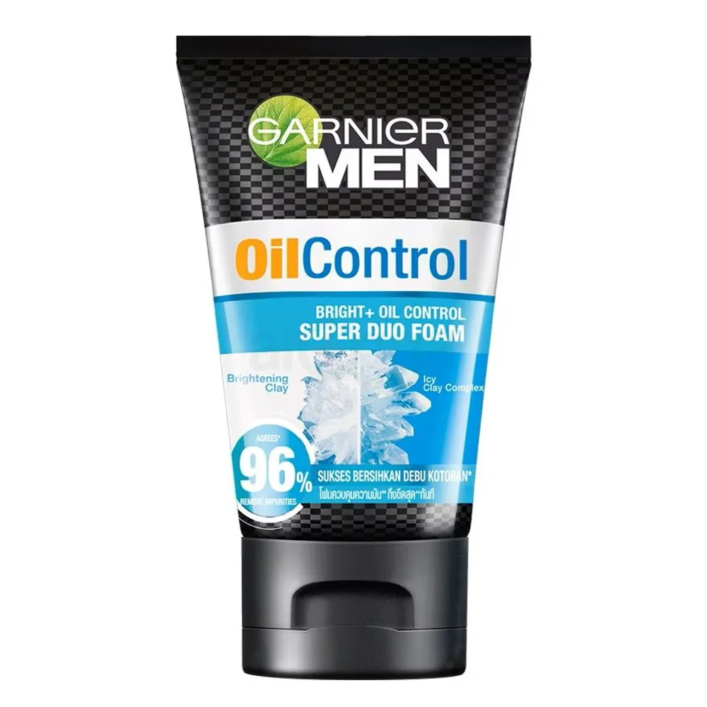 Picture of 100 ml Garnier Men Turbolight Oil Control whitening super duo foam face wash International Indonesian product
