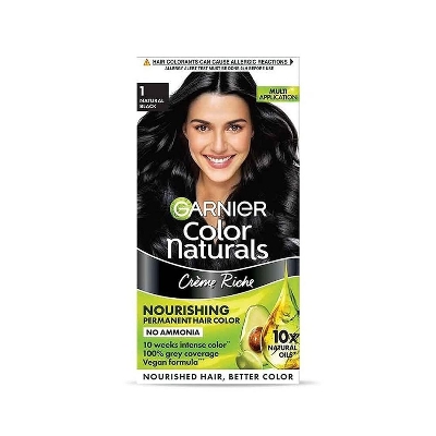 Picture of 70 ml + 60 gm Hair styling Garnier Color Natural Black shade no 1 Indian product used for male/female