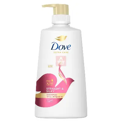Picture of 680 ml Dove Straight & Silky shampoo International Thailand product used for male/ female