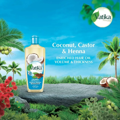 Picture of 300 ml Vatika COCONUT hair oil International UAE product used for male female