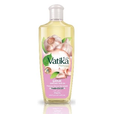 Picture of 300 ml Vatika Garlic hair oil International UAE product used for male female