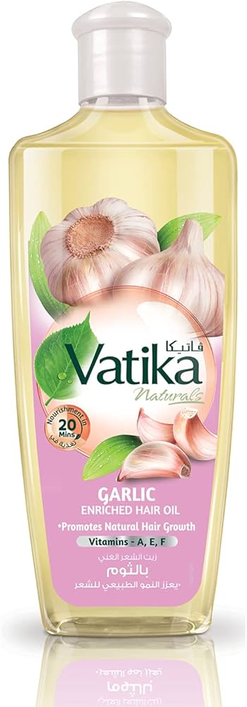 Picture of 300 ml Vatika Garlic hair oil International UAE product used for male female