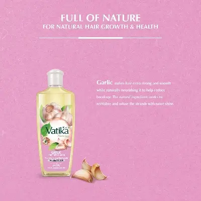 Picture of 200 ml Vatika Garlic hair oil International UAE product used for male female