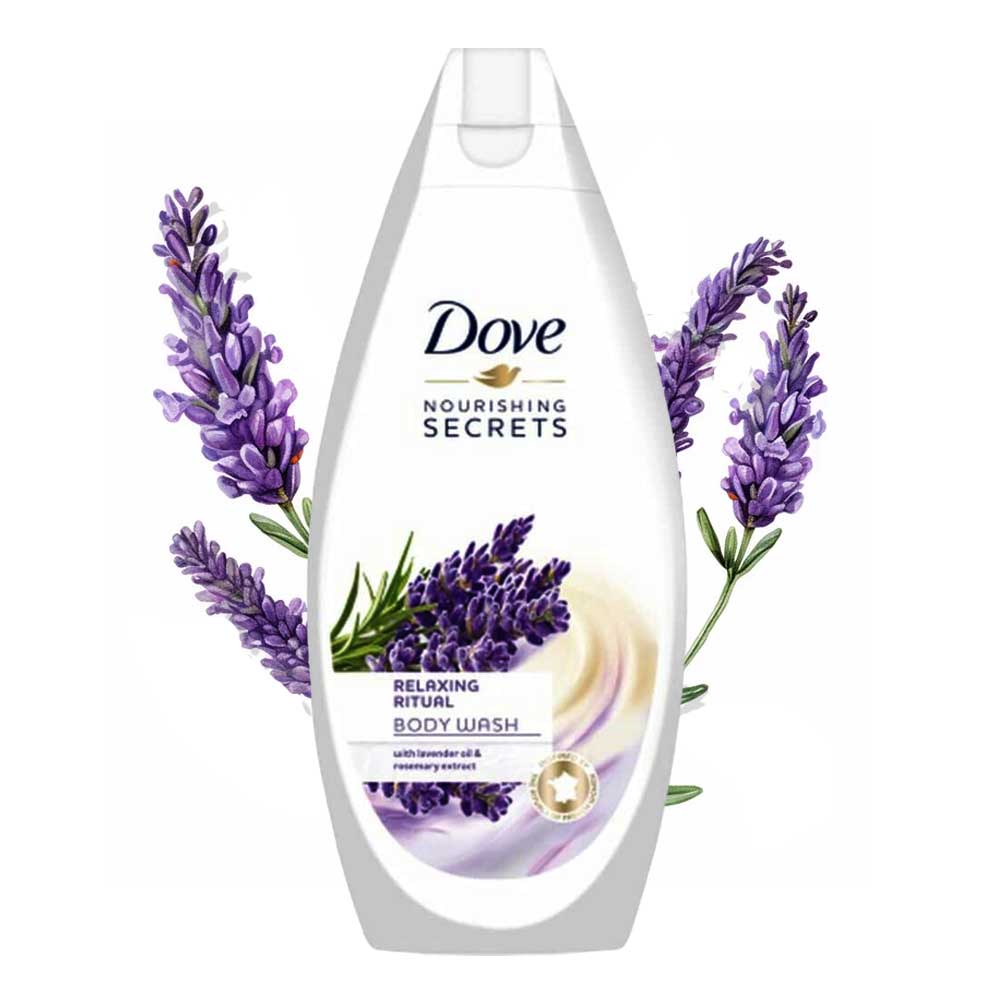 Picture of 250 ml Dove Relaxing Ritual shower gel body wash Unilever International European product used for male/ female
