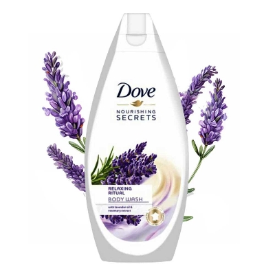 Picture of 250 ml Dove Relaxing Ritual shower gel body wash Unilever International European product used for male/ female