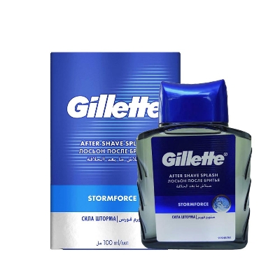 Picture of 100 ml Gillette Stormforce After Shave Splash International European product used for male