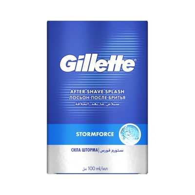 Picture of 100 ml Gillette Stormforce After Shave Splash International European product used for male