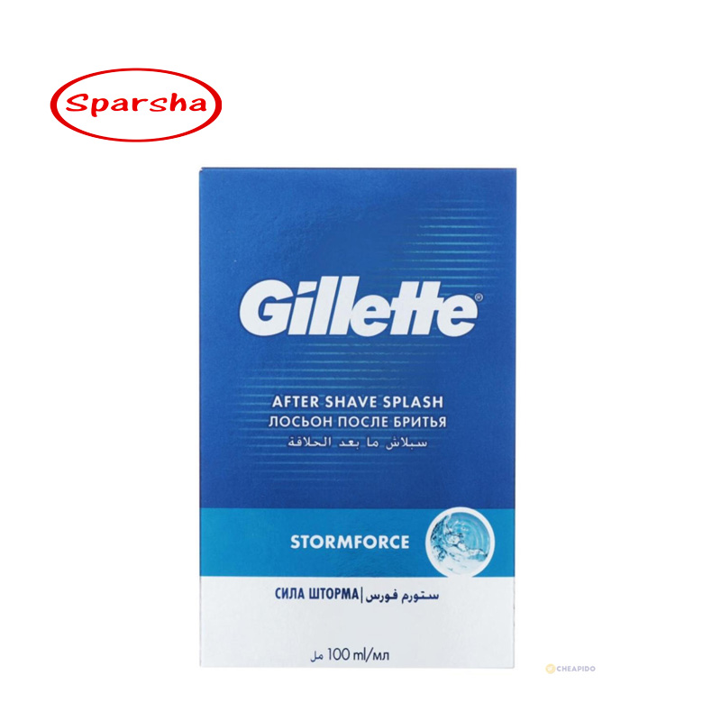Picture of 100 ml Gillette Stormforce After Shave Splash International European product used for male