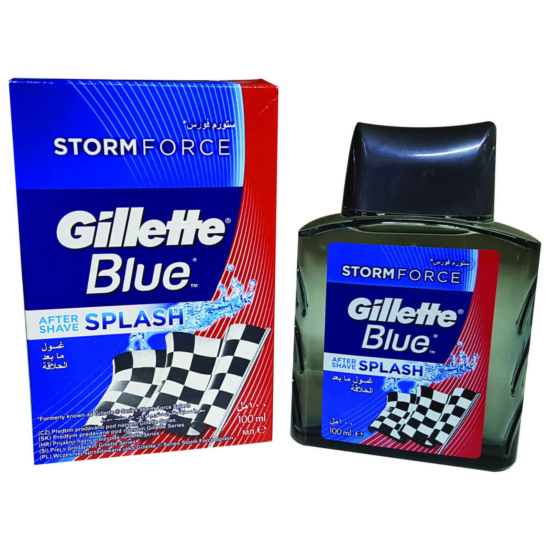 Picture of 100 ml Gillette Blue After Shave Splash International European product used for male