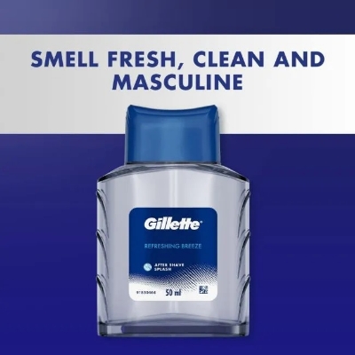 Picture of 50 ml Gillette Refreshing Breeze after shave Indian product used for male