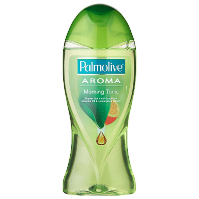 Picture of 500 ml Palmolive Aroma morning tonic green color Shower Gel International Thailand product used for male/female