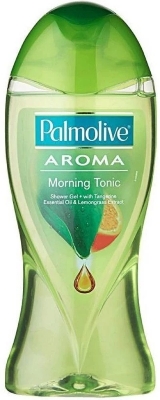 Picture of 500 ml Palmolive Aroma morning tonic green color Shower Gel International Thailand product used for male/female