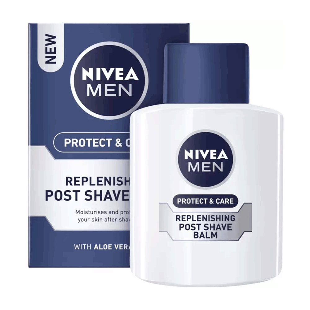 Picture of 100 ml Nivea Men Protect & Care After Shave International Germany product used for male
