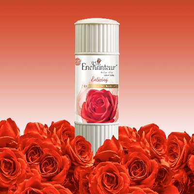 Picture of 125 gm Enchanteur Enticing Talcum Powder International Malaysian product used for male/female