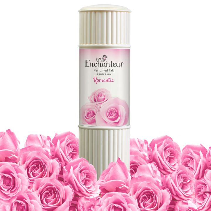 Picture of 250 gm Enchanteur Romantic Talcum Powder International Malaysian product used for male/female