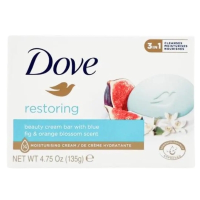 Picture of 135 gm Dove Restoring blue fig & orange blossom sent Body Soap International Europe Country product used for male/female