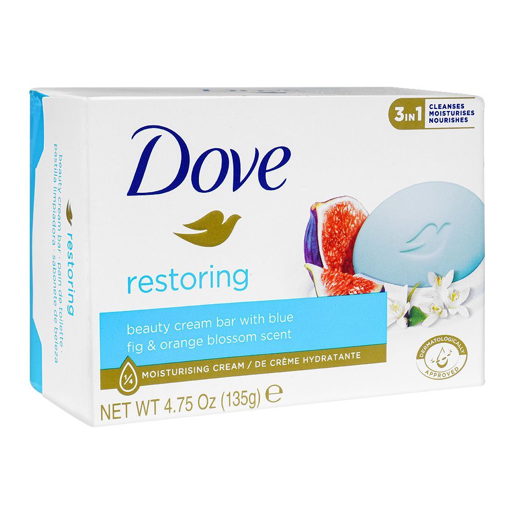 Picture of 135 gm Dove Restoring blue fig & orange blossom sent Body Soap International Europe Country product used for male/female