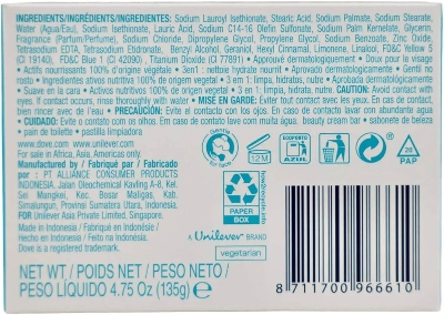 Picture of 135 gm Dove Restoring blue fig & orange blossom sent Body Soap International Europe Country product used for male/female