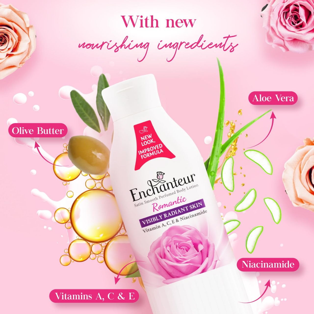 Picture of 250 ml Enchanteur Romantic BODY LOTION International Malaysia product used for male/female
