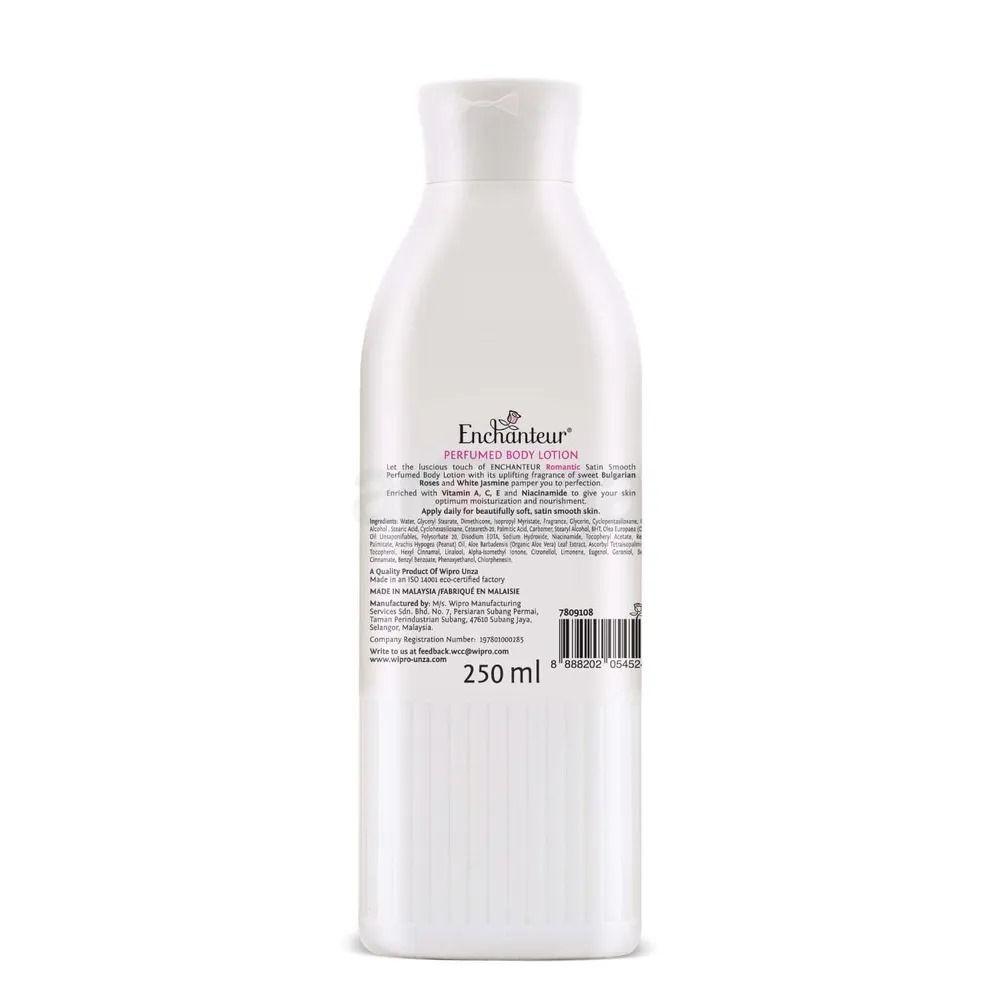 Picture of 250 ml Enchanteur Romantic BODY LOTION International Malaysia product used for male/female