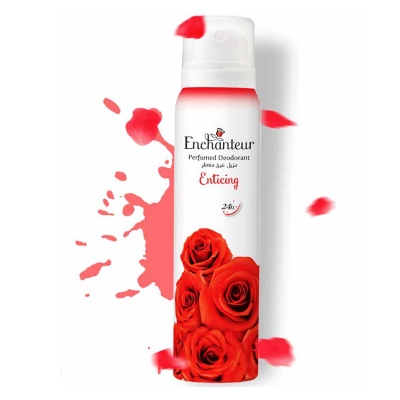 Picture of 150 ml Enchanteur Enticing Body Spray International Malaysian product used for female