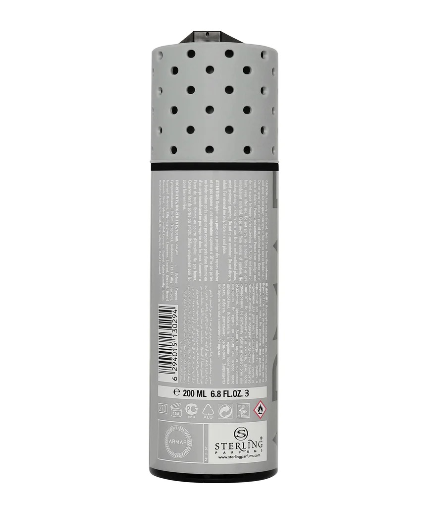 Picture of 200 ml Personal care body spray Armaf MAGNUM pure femme Charcoal International UAE product used for female