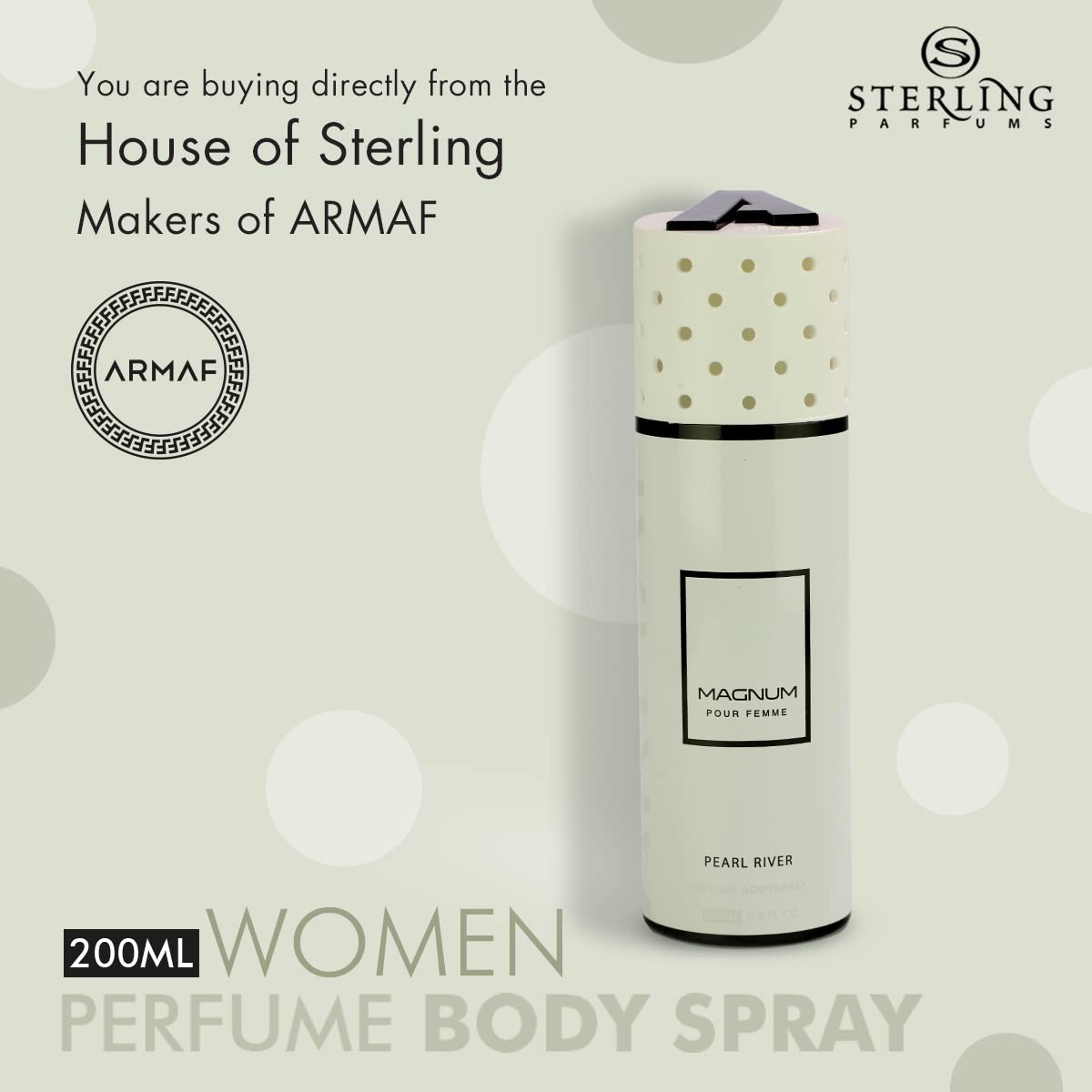 Picture of 200 ml Personal care Body spray Armaf MAGNUM pure femme Pearl River International UAE product used for female