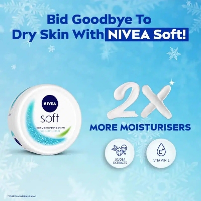 Picture of 50 ml Nivea Soft MOISTURIZER Cream International Germany Product used for male/female