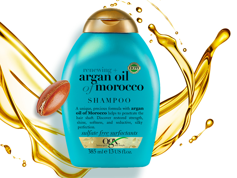 Picture of 385 ml OGX renewing + argan oil of Morocco shampoo International Germany product used for male/ female