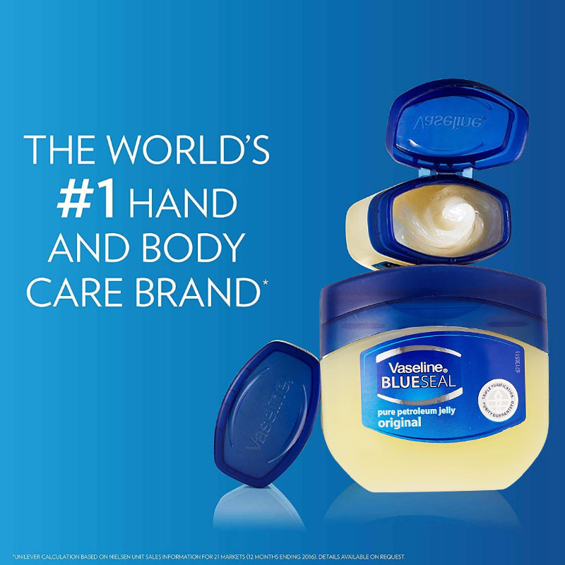 Picture of 50 ml Vaseline Blueseal pure petroleum jelly International south African product used for male / female