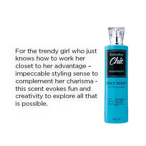 Picture of 100 ml Enchanteur Chic Fashionista Body perfume International Malaysian product used for female