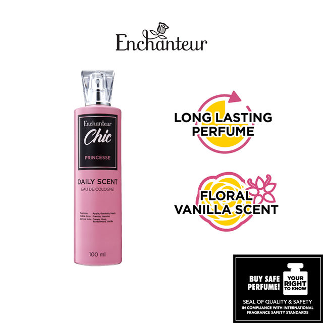 Picture of 100 ml Enchanteur Chic Princesse Body perfume International Malaysian product used for female