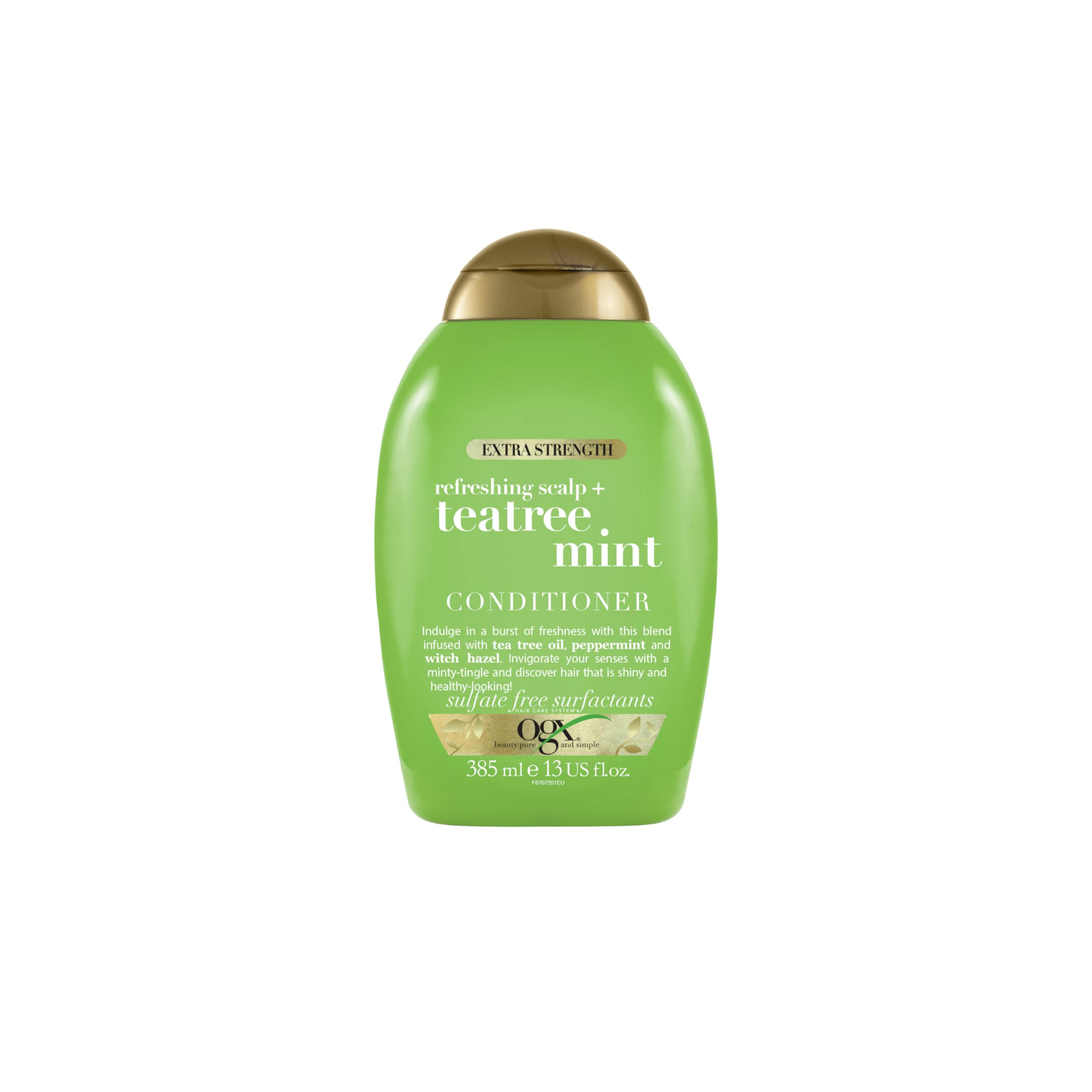 Picture of 385 ml OGX refreshing scalp + Teatree Mint conditioner International Germany product used for male/ female