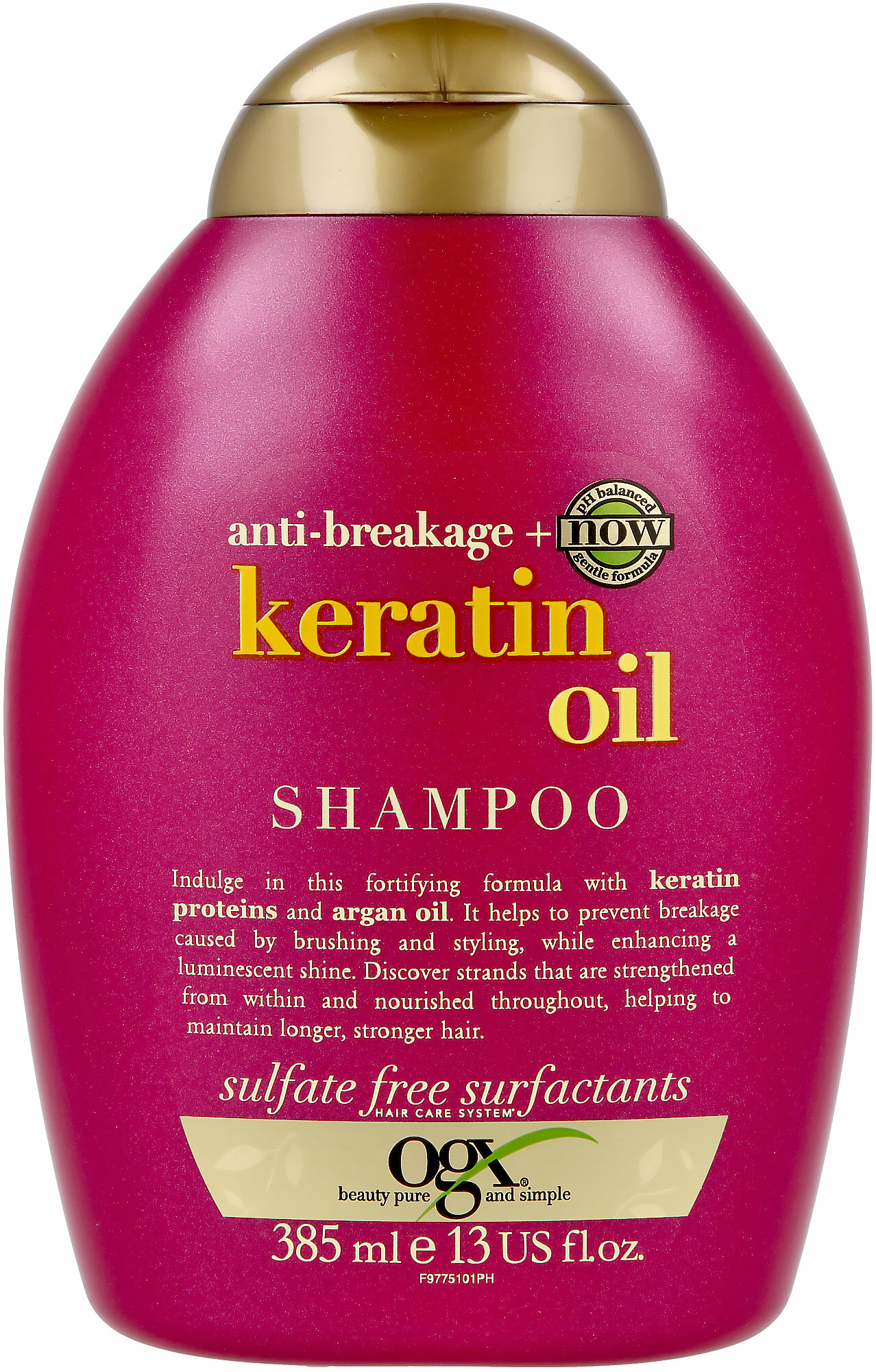 Picture of 385 ml OGX anti breaking + keratin oil shampoo International Germany product used for male/ female