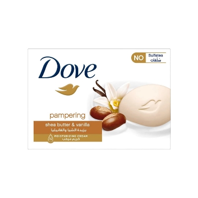 Picture of 135 gm Dove Pempering beauty cream bar with shea butter & warm vanila sent Body Soap International Europe Country product used for male/female