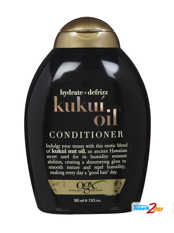 Picture of 385 ml OGX hydrate + defrizz kukui oil conditioner International Germany product used for male/ female