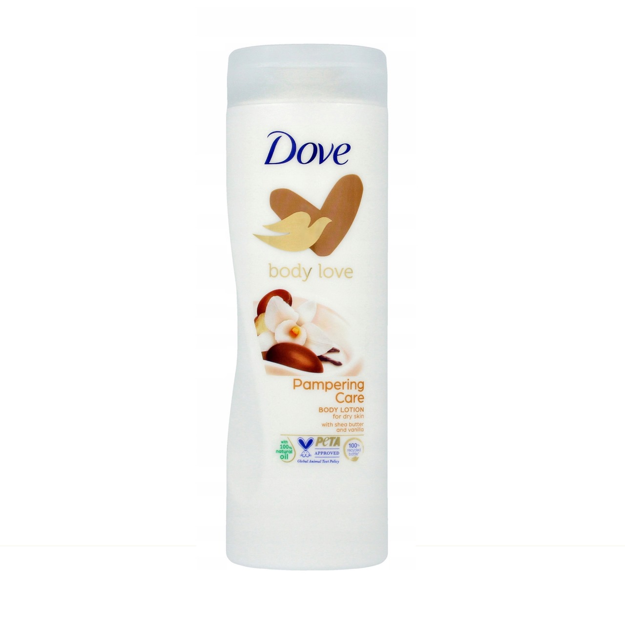 Picture of 400 ml Dove body love Pampering care Body Lotion International UK product used for male/ female