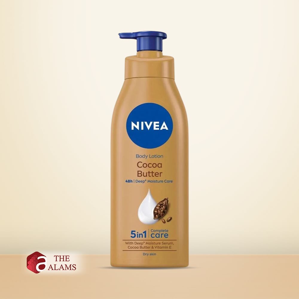 Picture of 400 ml Nivea Cocoa Butter Body Lotion International Germany product used for male/ female