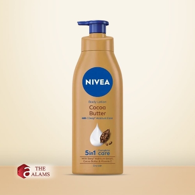 Picture of 400 ml Nivea Cocoa Butter Body Lotion International Germany product used for male/ female