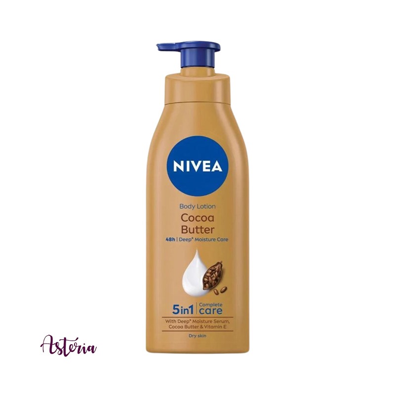 Picture of 400 ml Nivea Cocoa Butter Body Lotion International Germany product used for male/ female