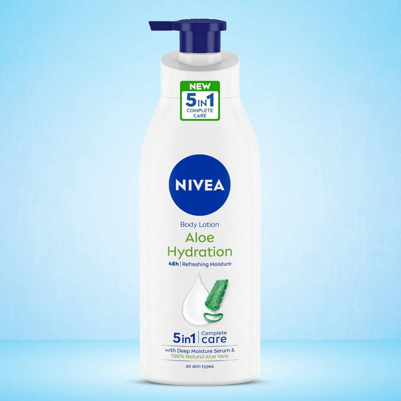 Picture of 400 ml Nivea Aloe Hydration Body Lotion International Germany product used for male/ female