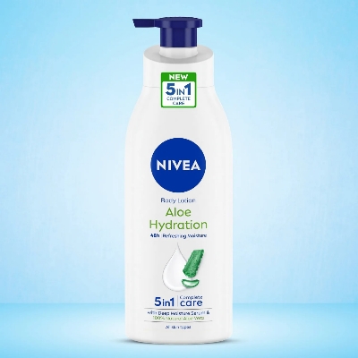 Picture of 400 ml Nivea Aloe Hydration Body Lotion International Germany product used for male/ female