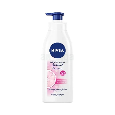 Picture of 400 ml Nivea Natural Fairness UV filter Body Lotion International Germany product used for male/ female