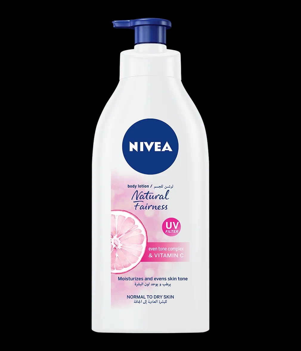 Picture of 400 ml Nivea Natural Fairness UV filter Body Lotion International Germany product used for male/ female