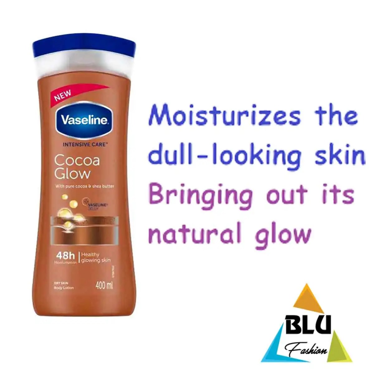 Picture of 400 ml Vaseline Cocoa glow body lotion International South African Product used for male / female
