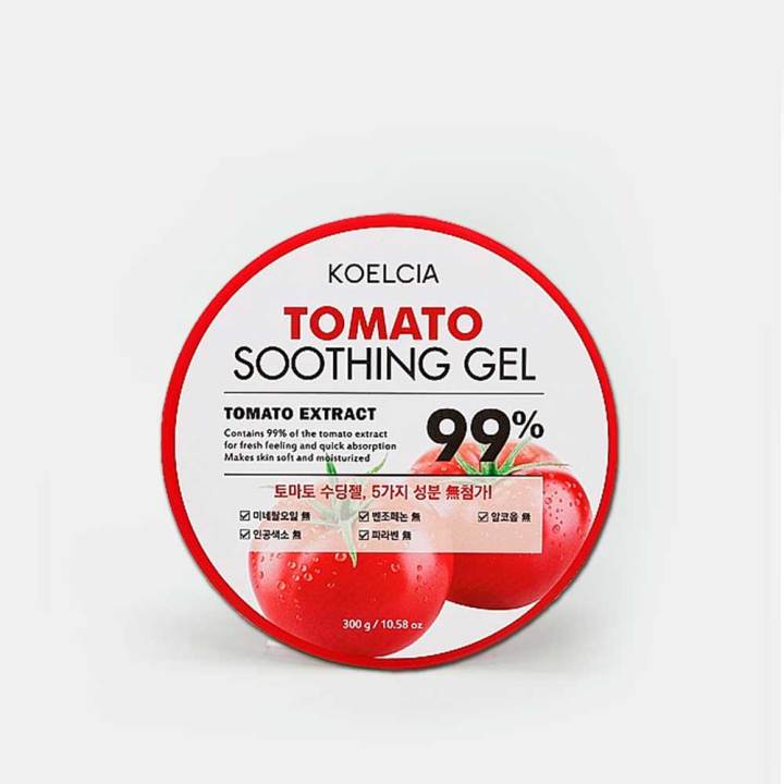 Picture of International Korean product koelcia Tomato soothing gel 300 ml used for male / female