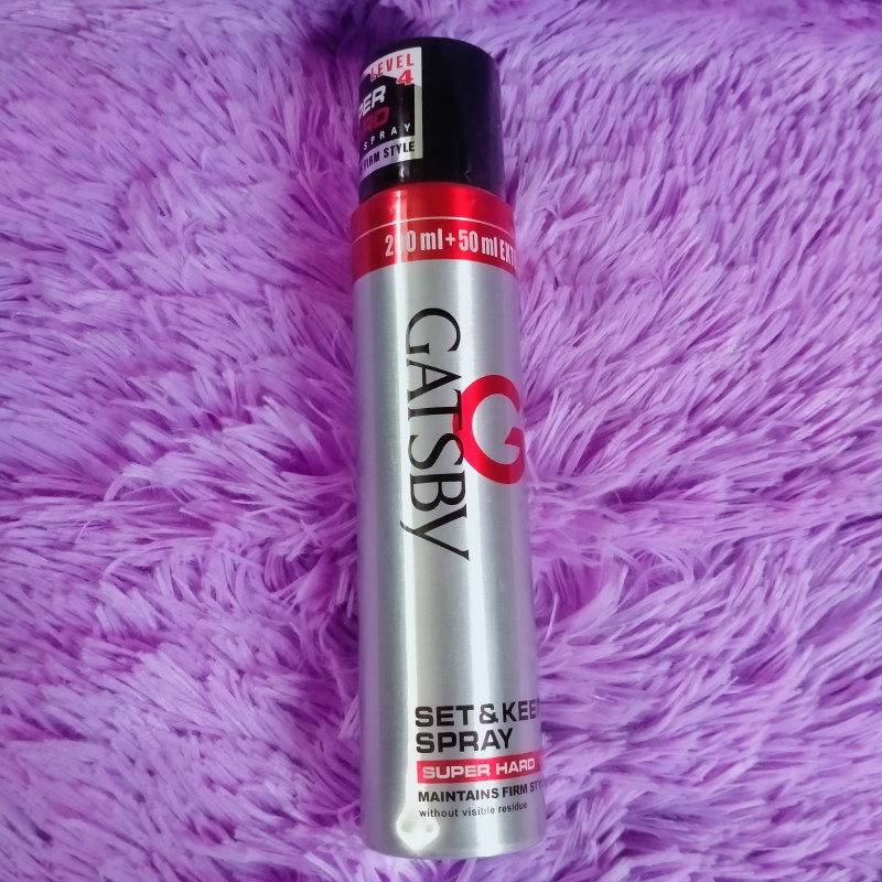 Picture of 250 ml Gatsby super hard level 4 hair spray International UAE product used for male female