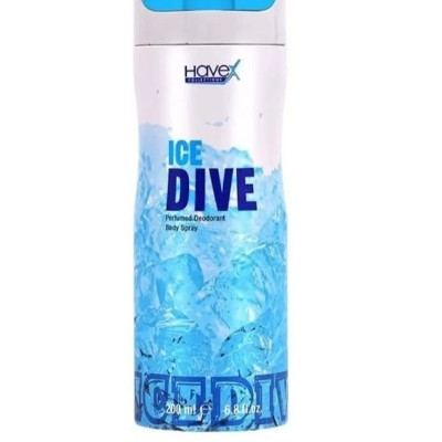 Picture of International UAE product Body spray party scent Havex ICE DIVE used for male- 200 ml