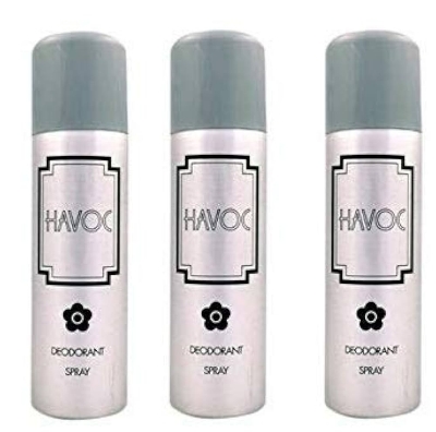 Picture of International UK products Havoc Silver deodorant spray used for male - 200 ml