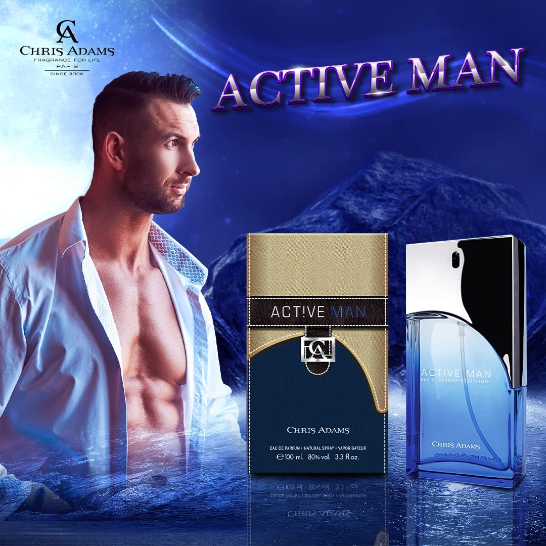 Picture of International UAE products CHRIS ADAMS ACTIVE MAN EDP 100ML Spray for Men